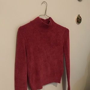 Aritzia (Wilfred) chenille hot pink sweater